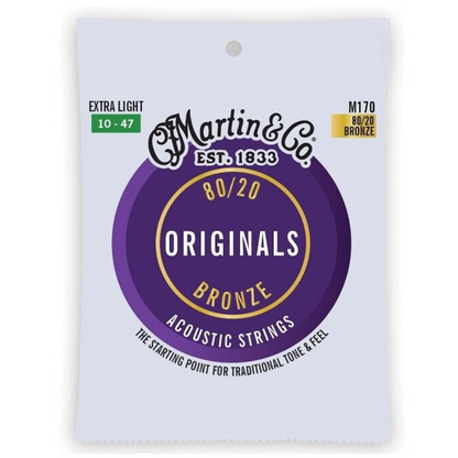 Corde per Chitarra Acustica Martin 80/20 Bronze 010-047 / 011-052 / 012-054