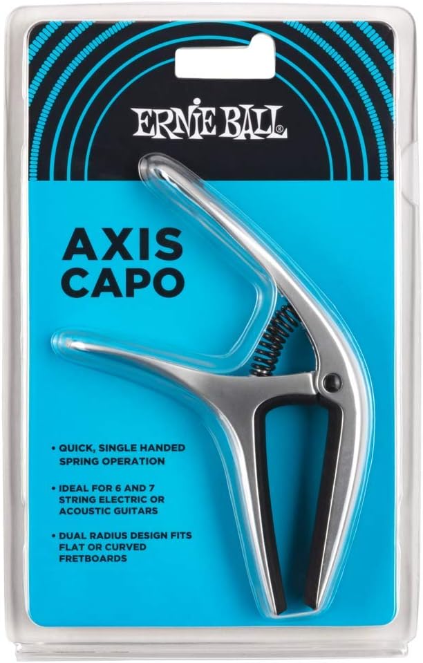 Ernie Ball, Axis Capo, Double Beam Lug, Satin Black / Satin Silver. 